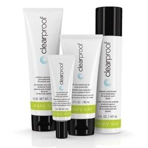 Mary Kay Clearproof Skincare Set - White with Lime and Black Accents